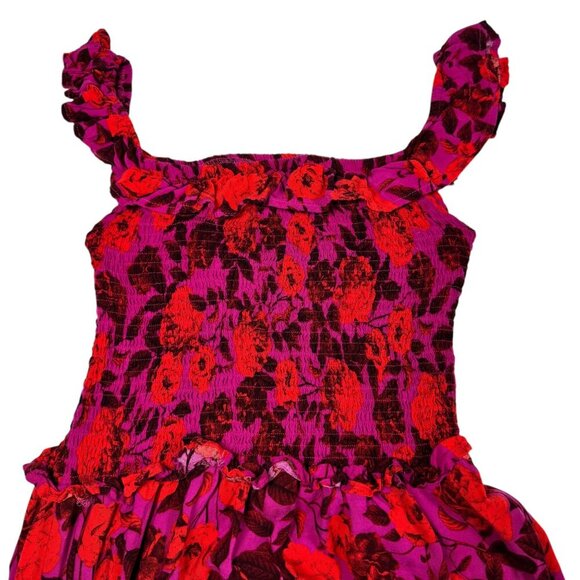 Anthropologie Abel the Label PurpleReign Tiered Maxi Dress Sz.XS Purple Floral - Picture 13 of 15